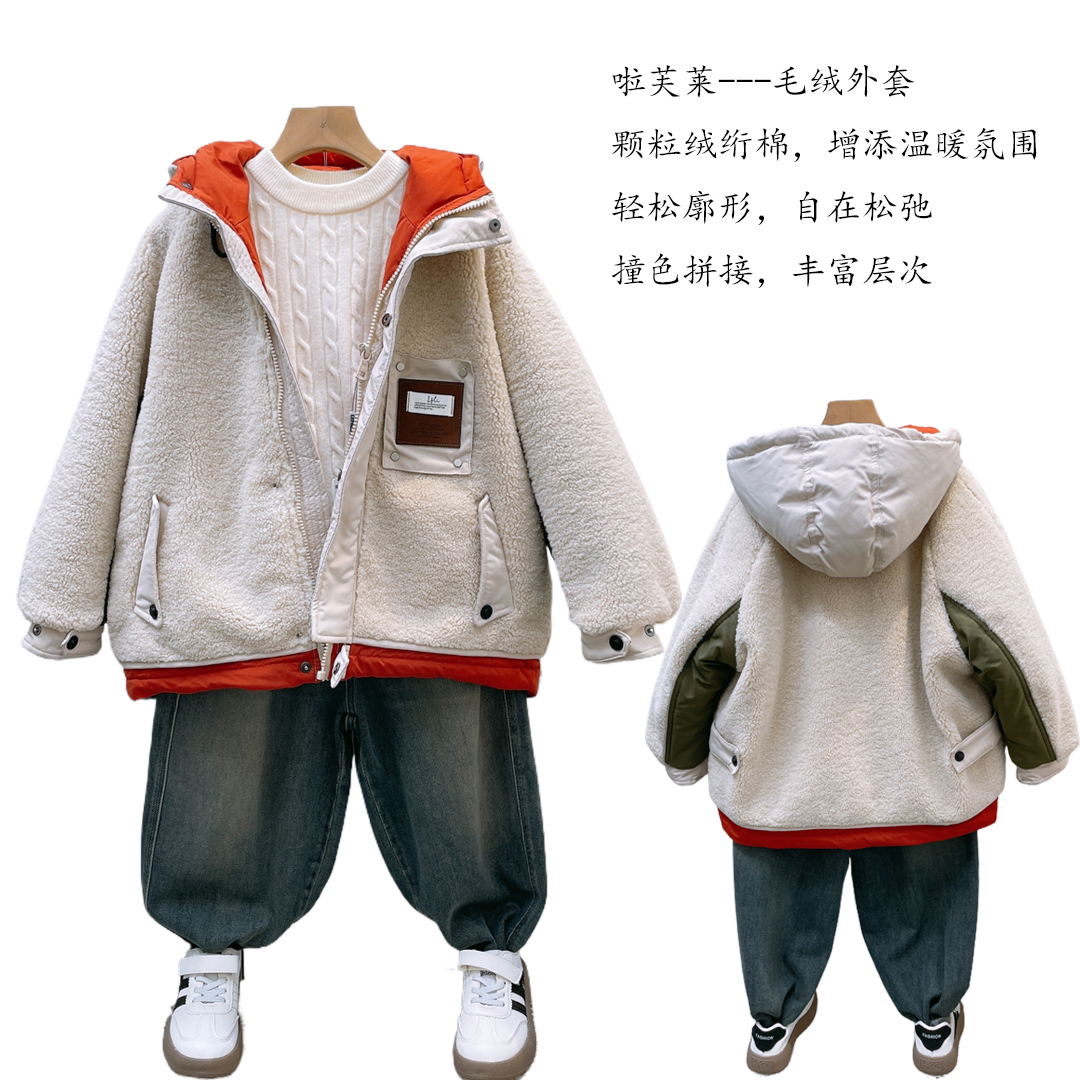 羊羔绒加厚保暖潮流派克服啦芙莱