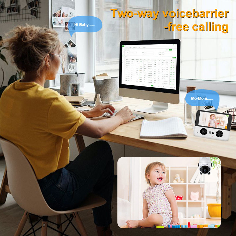 现货720P高清4.3寸2.4G无线哭闹提醒baby monitor婴儿监视器