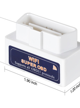 超级MINI迷你wifiELM327OBD2 汽车检测仪1.5白色PIC25K8