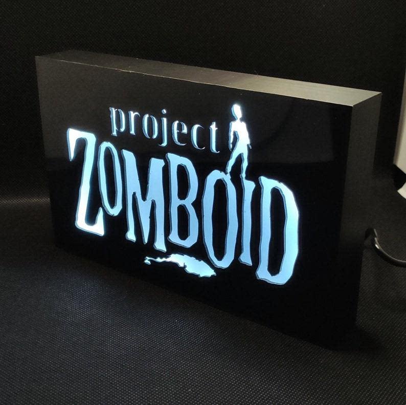project zomboid创意灯箱夜灯游戏周边led灯气氛灯僵尸毁灭工程