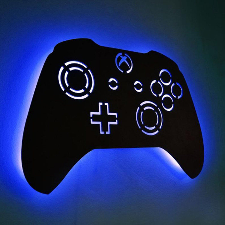 跨境爆款 ps1ps4游戏机手柄LED夜灯发光壁灯梦幻灯游戏室装饰灯