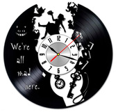 唱片挂钟Vinyl 爱丽丝梦游仙境黑胶挂钟 创意复古怀旧 Wall Clock