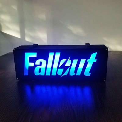 外贸爆款 fallout创意照明实木灯箱 辐射led灯家居装饰夜灯气氛灯