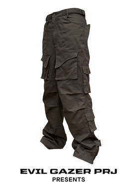 EVIL GAZER“恶魔之裈”宽松阔腿Cargo pants多口袋休闲工装长裤