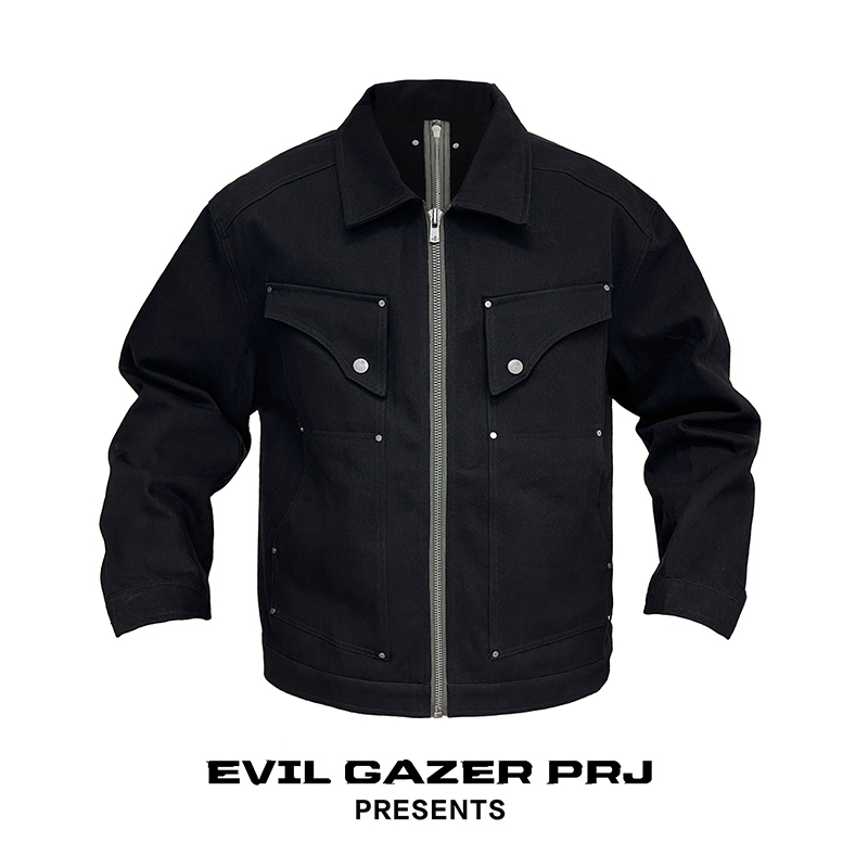 EVIL GAZER重工archive多口袋黑色工装暗黑恶魔夹克外套vibe风