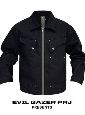 EVIL GAZER重工archive多口袋黑色工装暗黑恶魔夹克外套vibe风