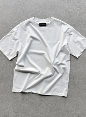 EVIL GAZER 轻奢“液氨”凉感50支高密全棉打底宽松短袖T恤