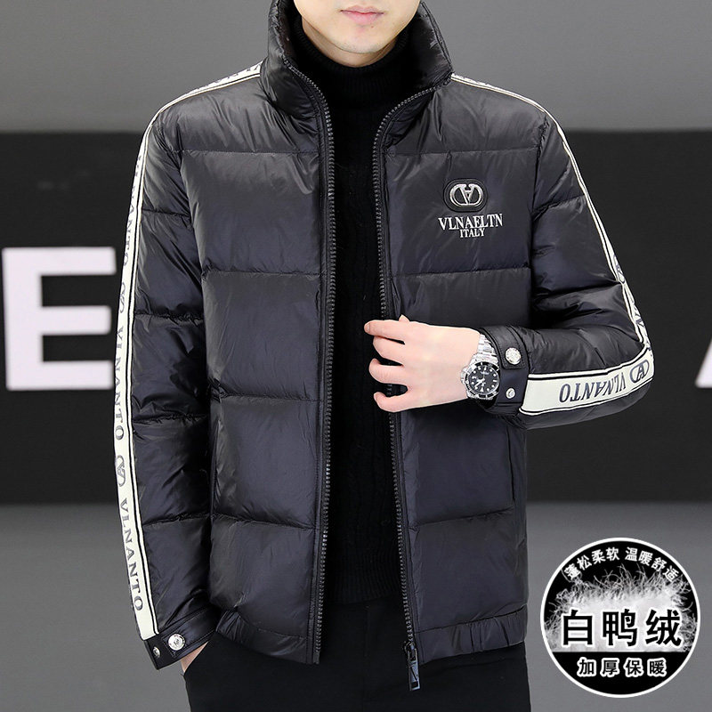 冬季简欧洲站精神小伙夹克羽绒服90%白鸭立领厚保暖外套Y9186P280,男装羽绒服,星座1207