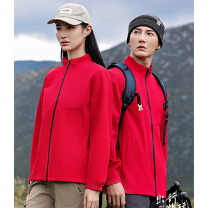 秋冬外套防风防水雨夹克小牛登山立领单冲薄款冲锋衣藏青9851P65图片