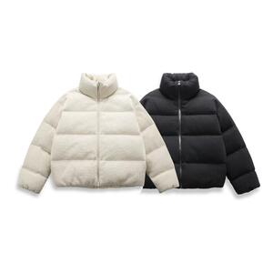 得物可二开鸭绒中性潮牌阔版clean fit风格毛衣羽绒服黑9161P260图片
