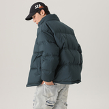 冬季新标90鸭绒纯色潮牌阔版特氟龙三防立领羽绒服墨绿9156P245，男装羽绒服，星座1207