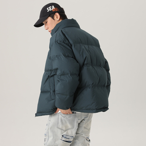 冬季新标90鸭绒纯色潮牌阔版特氟龙三防立领羽绒服墨绿9156P245,男装羽绒服,星座1207