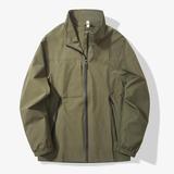 秋冬外套防风防水夹克150D机械弹立领单冲薄款冲锋衣藏青9850P55，男装夹克，星座1207