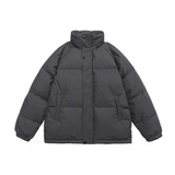 冬季新标90鸭绒中性潮牌阔版基础跑量款立领羽绒服灰色9175P245，男装羽绒服，星座1207