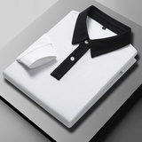 秋冬拼接卫衣长袖POLO衫280G重磅休闲翻领情侣舒适灰1611P40，男装卫衣，星座1207