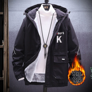 冬季KK棉服男模特加厚夹克风衣保暖外套工装棉衣挂拍黄861加绒图片