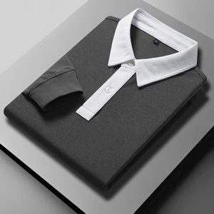 秋冬拼接卫衣长袖POLO衫280G重磅休闲翻领情侣舒适灰1611P40,男装卫衣,星座1207