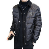 冬季简欧精神小伙夹克羽绒服90%白鸭衬衫领翻领厚外套卡Y9185P280，男装羽绒服，星座1207