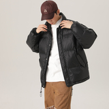 冬季新标90鸭绒中性潮牌阔版后背泡沫绣花立领羽绒服焦9173P320，男装羽绒服，星座1207