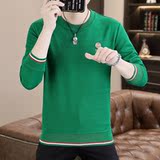 主推长袖男欧版大码商务直播休闲卫衣套头日系圆领模特白9739P45，男装卫衣，星座1207