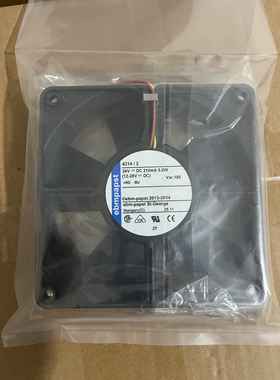 全新ebmpapst4314/2/N/2N 24V 5.0W 210mA三线防水散热风扇