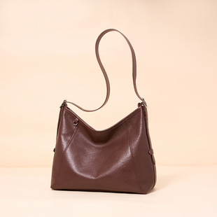 头层植鞣牛皮Hobo包软皮不塌托特包大容量慵懒风单肩斜挎小众女包