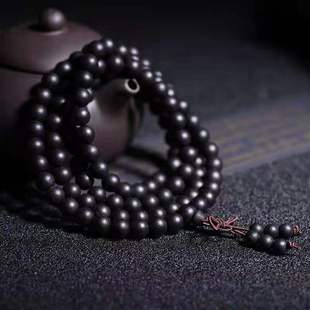 汽车档位珠黑檀木108颗手串文玩档把珠平安手链饰品轿车挂件佛珠