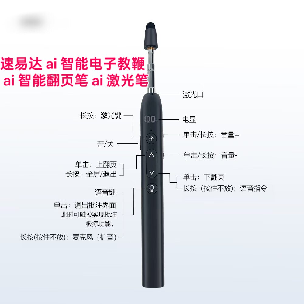 速易达 ai电子教鞭 ai智能翻页笔 ai激光笔ai扩音器翻页笔