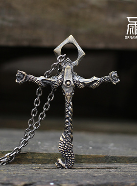 情侣手工银饰原创设计吊坠项链