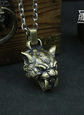 原创动物INS纯银项链军牌风吊坠