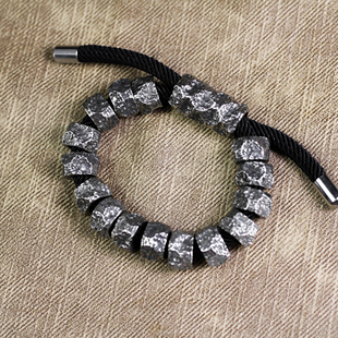 陨石坑合金天珠配饰散珠子几何手串手链手环藏式文玩串珠可调节