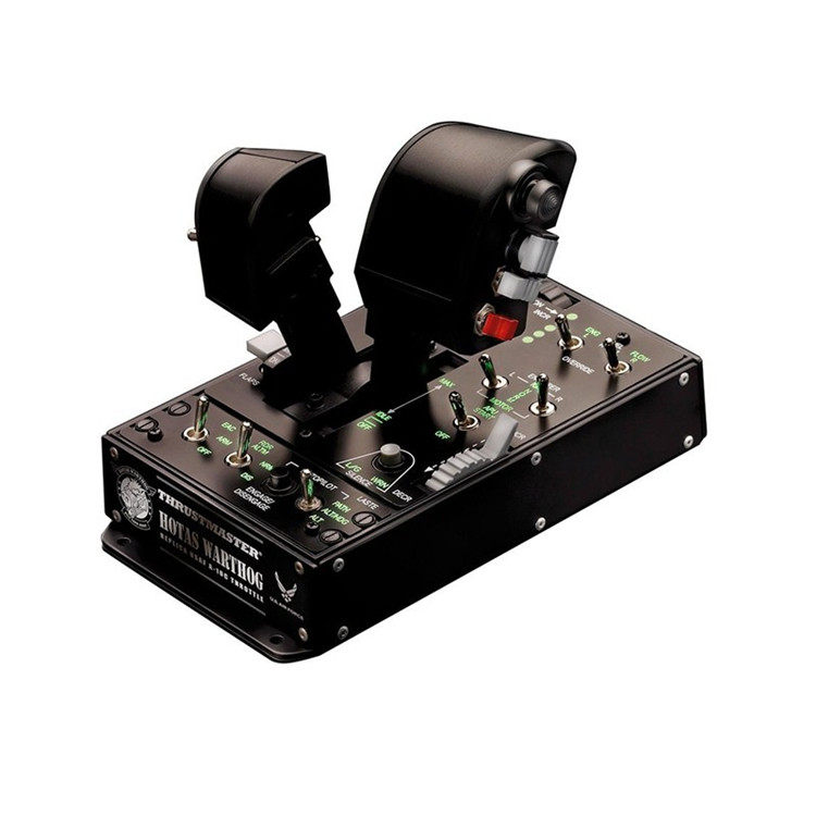 图马思特A10C飞机模拟有线飞行摇杆专业金属双手杆搭配游戏脚舵