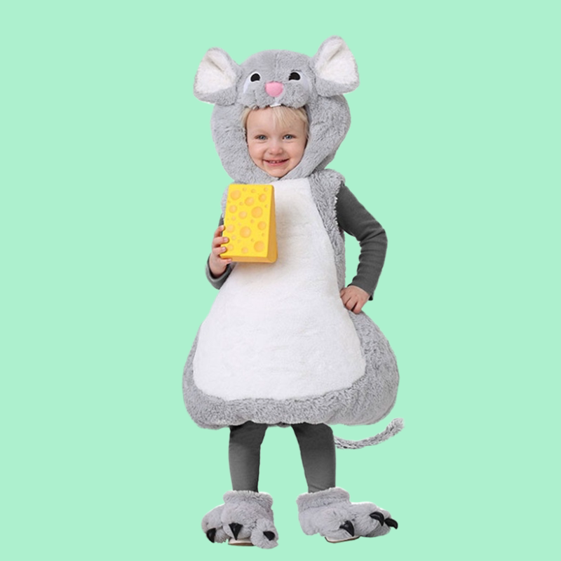 万圣节婴儿服装幼儿园动物演出服小老鼠田鼠角色扮演服饰宝宝表演