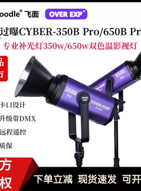 飞面OVER EXP过曝CYBER-350Bpro/650Bpro大功率灯LED双色温补光灯
