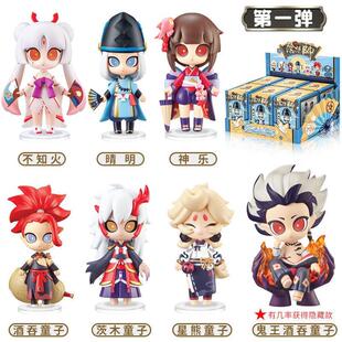 正版阴阳师盲盒现世奇趣二三弹大天狗手办摆件现货鬼王展示盒