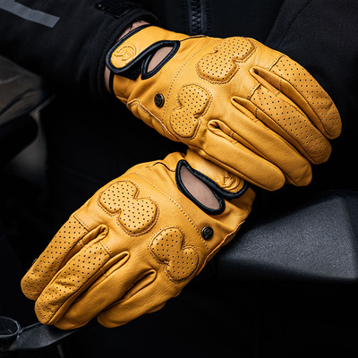 清仓头层羊皮骑行手套