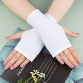 夏季 手套女薄款 防晒开车骑行防滑采茶高弹透气短款 漏指春秋半指
