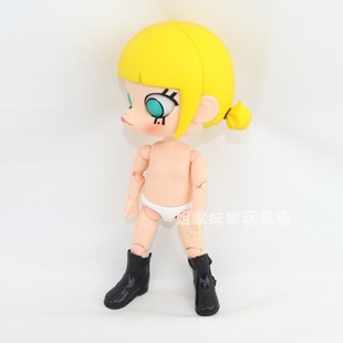 泡泡玛特molly衣服茉莉小熊面包娃衣搪胶8分可动人偶配饰黑色靴子