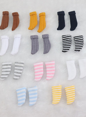 ob11螺纹翻边袜holala袜子ob22 妹头短袜娃衣molly bjd小布blythe