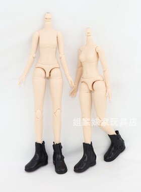 特价 Blythe小布娃娃OB24靴子丽佳azone怪高可儿OB22适用黑色靴子