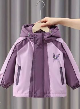 女童秋冬装儿童2025新款棉衣加棉加厚加绒冲锋衣棉服中大童冬季