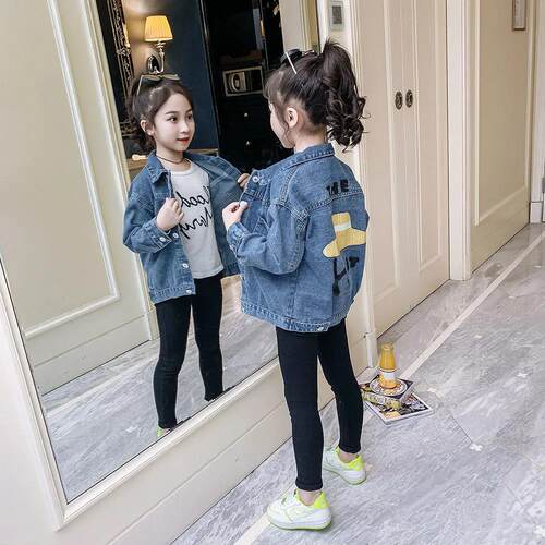 女童牛仔外套2021春秋