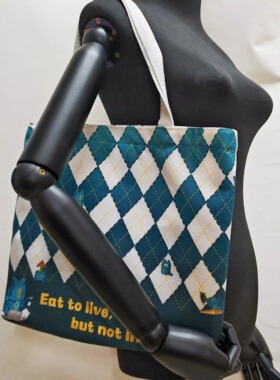 大家的养分原创周边-劳模猫猫帆布包拉链内袋