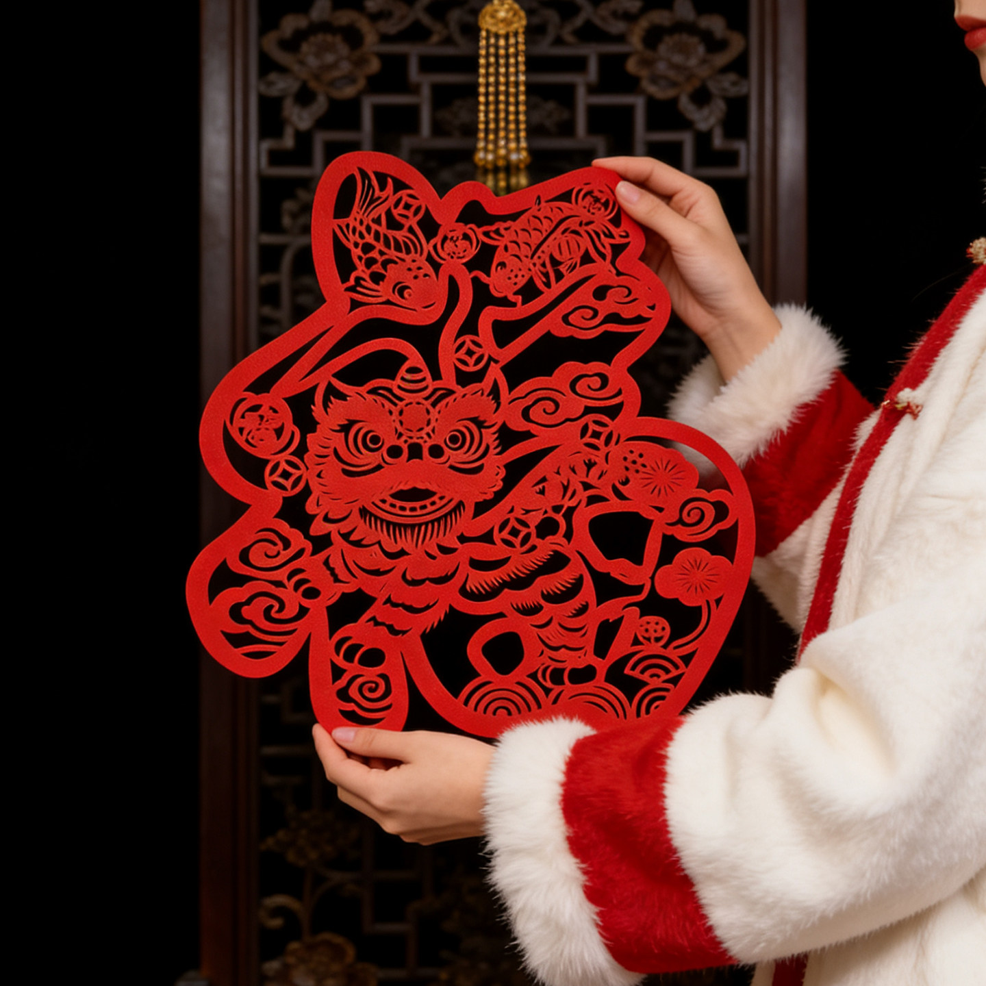 2026新年无纺布红色福字窗花春节装饰传统剪纸风格乔迁家用墙贴,节庆用品/礼品,福字/窗花/窗贴,淘宝优惠券,粉丝福利购,淘宝优惠卷