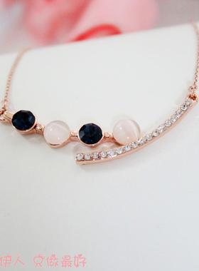 饰品玫瑰金防过敏短链