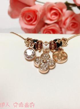 饰品黑白流苏多彩水晶不掉色短链