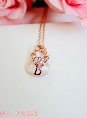 饰品玫瑰金水晶防过敏短链