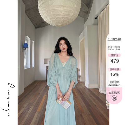 度假女神裙轻薄飘逸连衣裙女夏