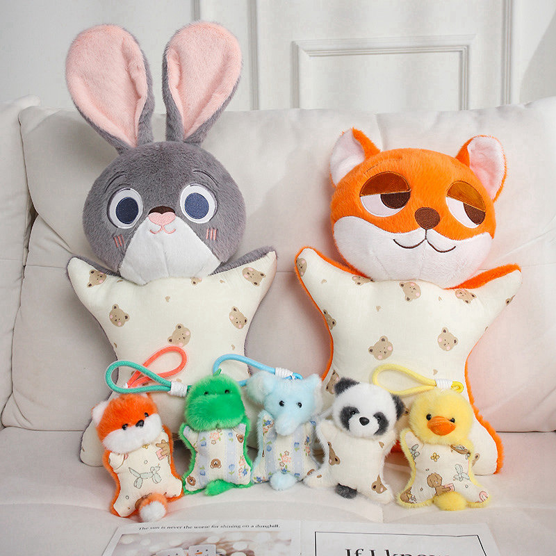 疯狂动物城兔子狐狸毛绒玩偶包包钥匙扣挂件情人节礼物靠垫公仔
