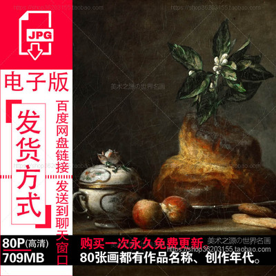 夏尔丹Chardin油画高清电子图片古典写实静物人物洛可可绘画素材